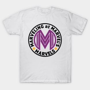 Marveling Logo in Purple & Black T-Shirt